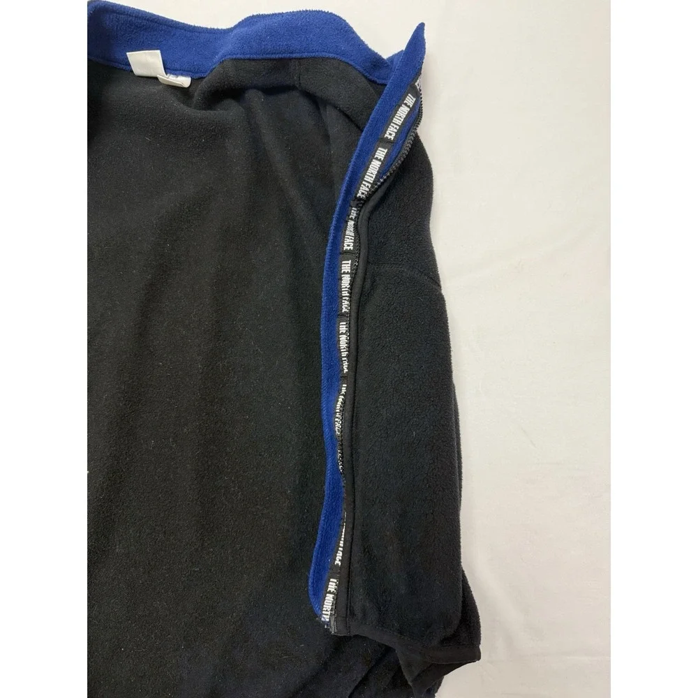 Vtg The North Face TNF Polartec Fleece Vest Full Zip Black‎ Mens L  Made in USA
